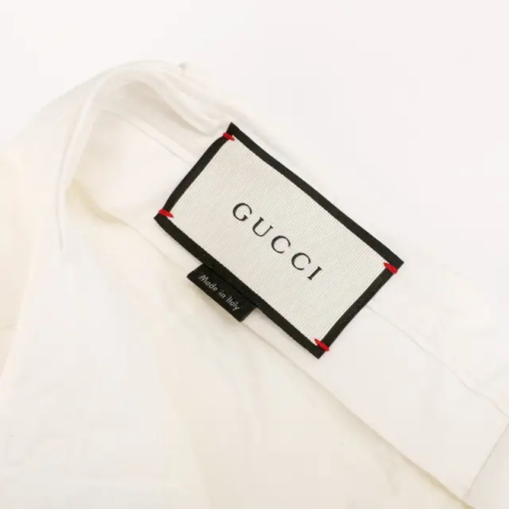 GUCCI Ladies Linen Casual Trousers 418491 ZGL06 9011 White 38 NWT - Picture 5 of 7
